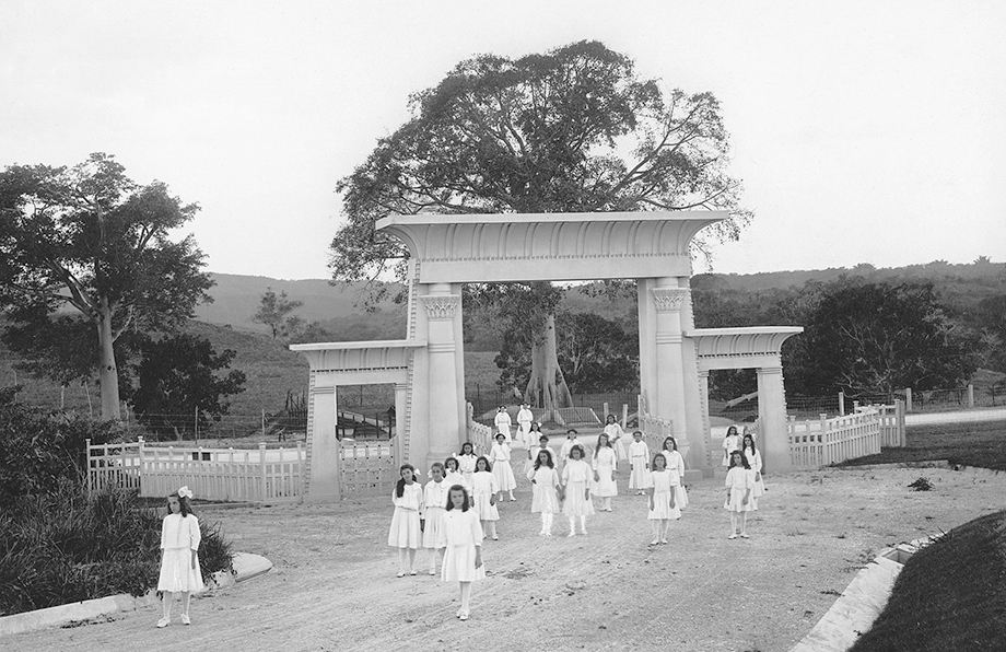 Rajayoga-leerlingen, San Juan heuvel, Cuba, 1910